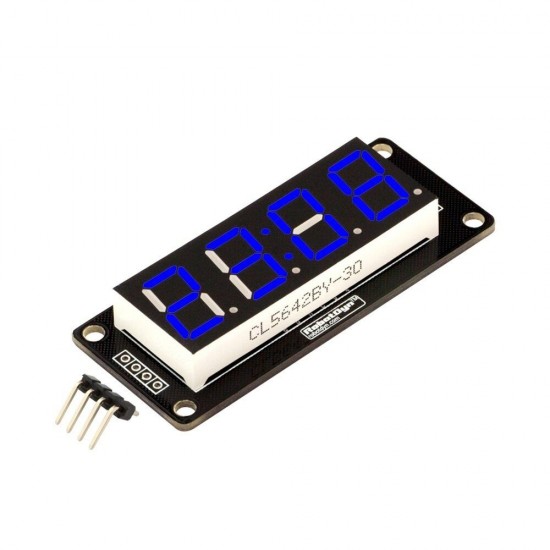 3pcs 4 Digit LED Display Tube 7 Segments TM1637 50x19mm Blue Clock Display Colon for Arduino - products that work with official for Arduino Boards