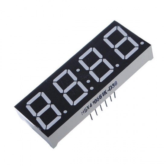 4Pcs 7-Segment 0.56 Inch 4 Digit 12 Pins Red LED Display 4Pcs 7-Segment 0.56 Inch 4 Digit 12 Pins Red LED Display