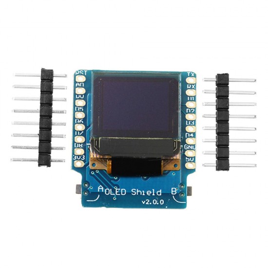 5Pcs OLED Shield V2.0.0 For Wemos D1 Mini 0.66inch Inch 64X48 IIC I2C Two Button