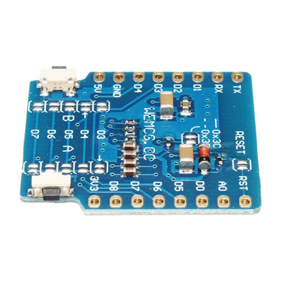 5Pcs OLED Shield V2.0.0 For Wemos D1 Mini 0.66inch Inch 64X48 IIC I2C Two Button