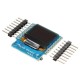 5Pcs OLED Shield V2.0.0 For Wemos D1 Mini 0.66inch Inch 64X48 IIC I2C Two Button