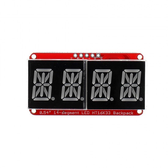 5pcs 4-bit Pozidriv 0.54 Inch 14-segment LED Digital Tube Module Red & Green I2C Control 2-line Control LED Display Screen Module