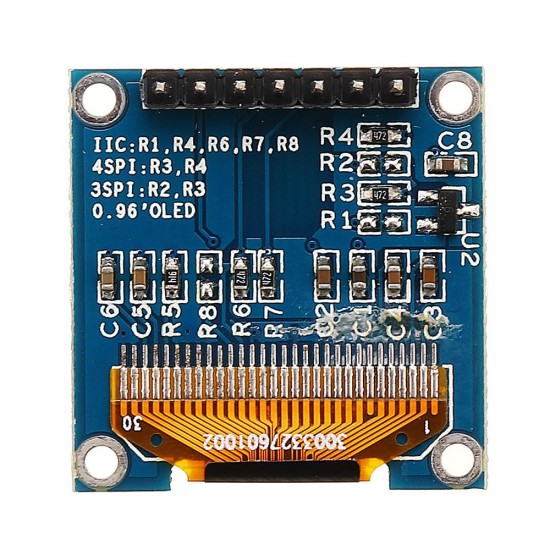 7Pin 0.96 Inch OLED Display Yellow Blue 12864 SSD1306 SPI IIC Serial LCD Screen Module for Arduino - products that work with official Arduino boards