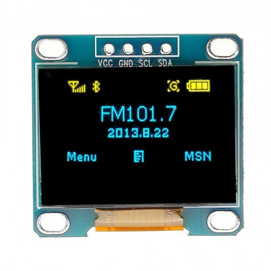 0.96 Inch 4Pin Blue Yellow IIC I2C OLED Display Module for Arduino - products that work with official Arduino boards