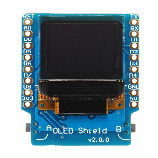 OLED Shield V2.0.0 Expansion Board For D1 Mini 0.66 Inch 64x48 IIC I2C Two Button