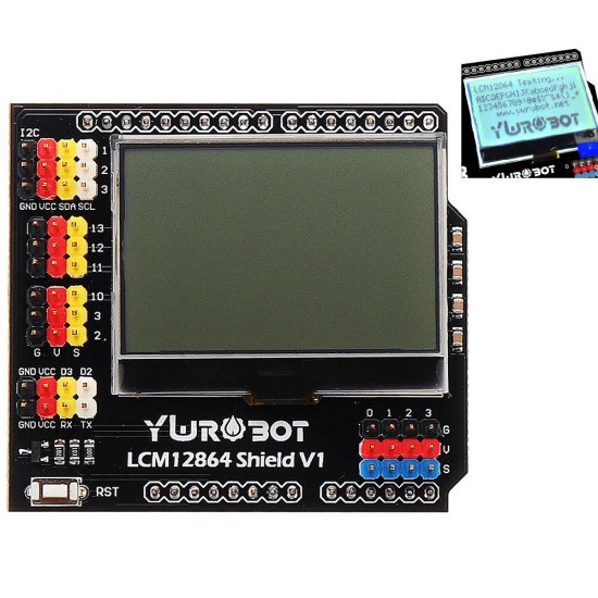 LCM12864 Shield LCD Display Expansion Board for Arduino - products that work with official Arduino boards