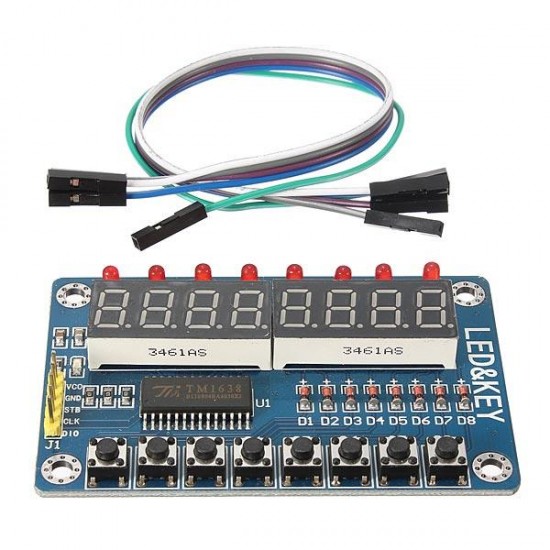 TM1638 Chip Key Display Module 8 Bits Digital LED Tube TM1638 Chip Key Display Module 8 Bits Digital LED Tube