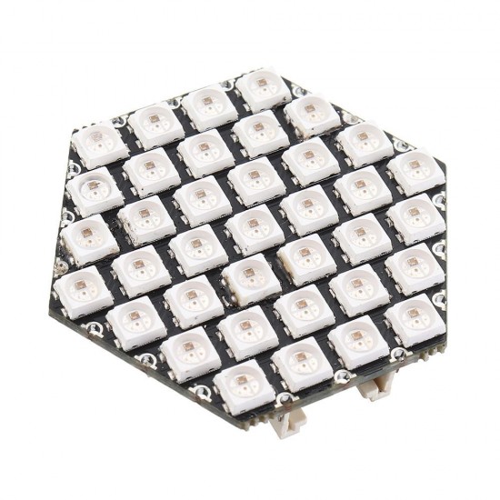 WS6812 37Pcs HEX RGB LED Hexagon LED Board with 3 GROVE Port Compatible with UI-Flow WS6812 37Pcs HEX RGB LED Hexagon LED Board with 3 GROVE Port Compatible with UI-Flow
