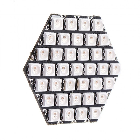 WS6812 37Pcs HEX RGB LED Hexagon LED Board with 3 GROVE Port Compatible with UI-Flow