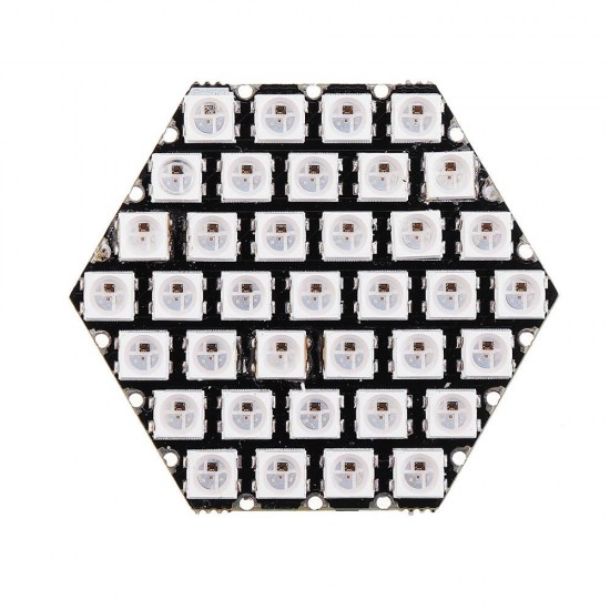 WS6812 37Pcs HEX RGB LED Hexagon LED Board with 3 GROVE Port Compatible with UI-Flow WS6812 37Pcs HEX RGB LED Hexagon LED Board with 3 GROVE Port Compatible with UI-Flow