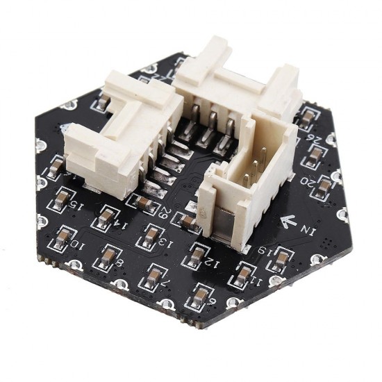 WS6812 37Pcs HEX RGB LED Hexagon LED Board with 3 GROVE Port Compatible with UI-Flow