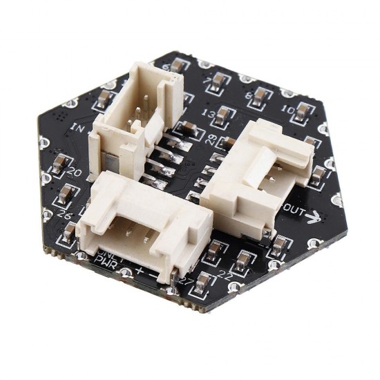 WS6812 37Pcs HEX RGB LED Hexagon LED Board with 3 GROVE Port Compatible with UI-Flow