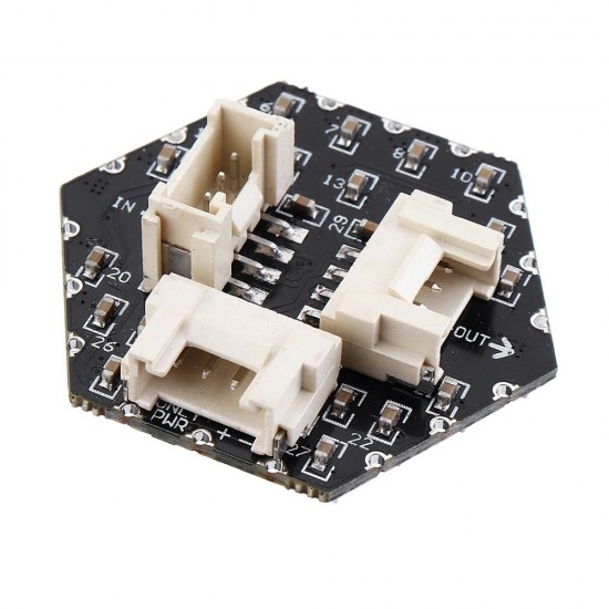 WS6812 37Pcs HEX RGB LED Hexagon LED Board with 3 GROVE Port Compatible with UI-Flow WS6812 37Pcs HEX RGB LED Hexagon LED Board with 3 GROVE Port Compatible with UI-Flow
