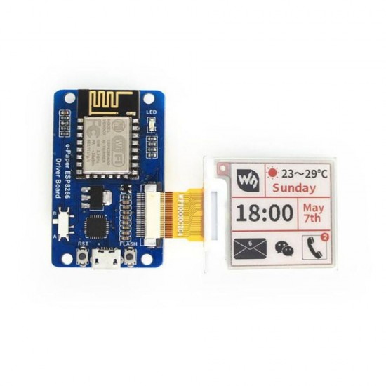 1.54 Inch Bare e-Paper Screen + Driver Board Onboard ESP8266 Module Wireless WiFi Red Black and White Display 1.54 Inch Bare e-Paper Screen + Driver Board Onboard ESP8266 Module Wireless WiFi Red Black and White Display