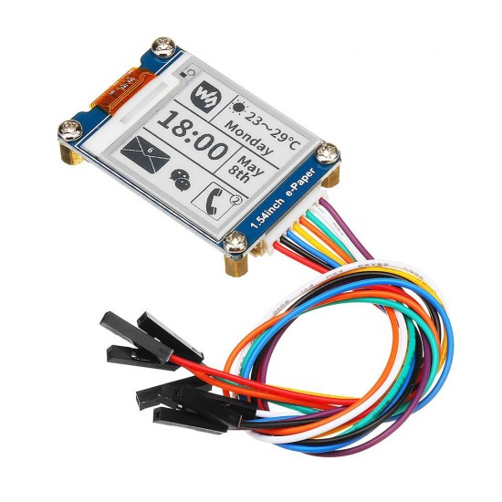 1.54 Inch E-ink Screen Display e-Paper Module Black/White SPI Support Partial Refresh For Raspberry Pi 1.54 Inch E-ink Screen Display e-Paper Module Black/White SPI Support Partial Refresh For Raspberry Pi