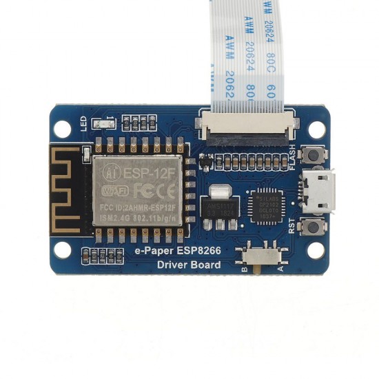 7.5 Inch Bare e-Paper Screen + Driver Board Onboard ESP8266 Module Wireless WiFi Yellow Black and White Display