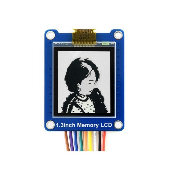 1.3 inch Black and White Memory SPI LCD Display with Internal Memory 144x168 For STM32