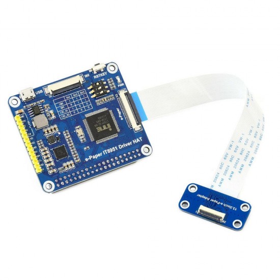 13.3 Inch e-Paper e-Ink Display HAT 1600x1200 Black and White 16 Grey Scales USB/SPI/I80 Support For Raspberry Pi STM32 13.3 Inch e-Paper e-Ink Display HAT 1600x1200 Black and White 16 Grey Scales USB/SPI/I80 Support For Raspberry Pi STM32