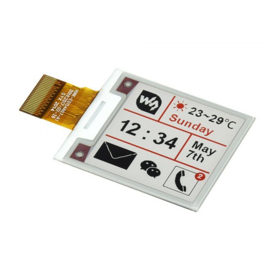 1.54 Inch Ink Screen 200x200 Bare Screen Electronic Paper Display SPI Interface Red Black and White Three Colors E-paper