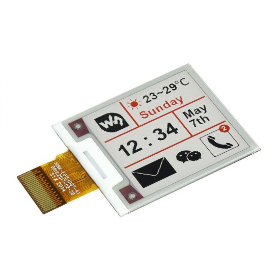 1.54 Inch Ink Screen 200x200 Bare Screen Electronic Paper Display SPI Interface Red Black and White Three Colors E-paper