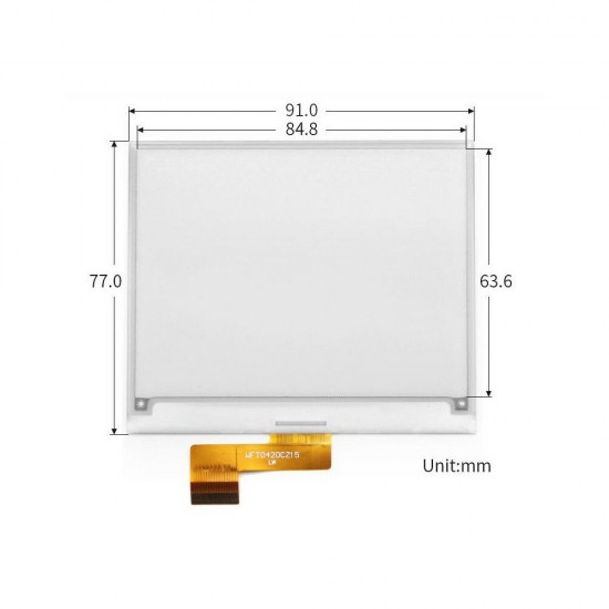4.2 inch Electronic ink Screen E-paper 400x300 Resolution Black and White Display Module Board 4.2 inch Electronic ink Screen E-paper 400x300 Resolution Black and White Display Module Board