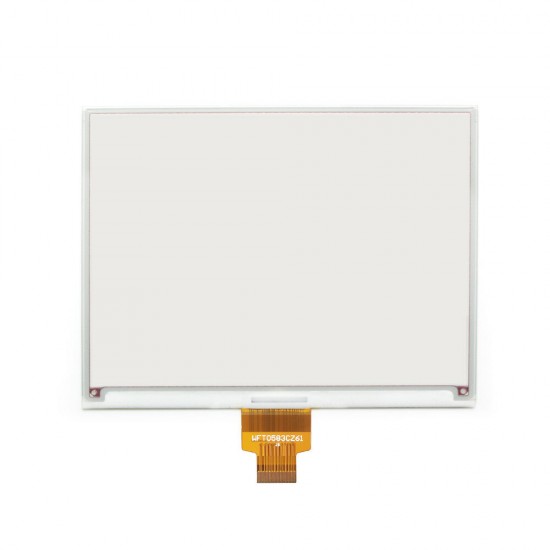 5.83 inch Electronic ink Screen E-paper 648x480 Resolution Red Black White Three-color Bare Board e-Paper HAT
