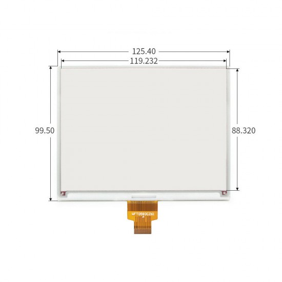 5.83 inch Electronic ink Screen E-paper 648x480 Resolution Red Black White Three-color Bare Board e-Paper HAT 5.83 inch Electronic ink Screen E-paper 648x480 Resolution Red Black White Three-color Bare Board e-Paper HAT