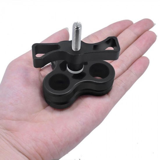 3-Hole Underwater Butterfly Clip Bracket Holder for Diving Light Arms Camera Arm Diving Flashlight