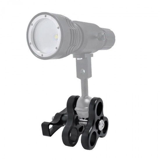 3-Hole Underwater Butterfly Clip Bracket Holder for Diving Light Arms Camera Arm Diving Flashlight 3-Hole Underwater Butterfly Clip Bracket Holder for Diving Light Arms Camera Arm Diving Flashlight