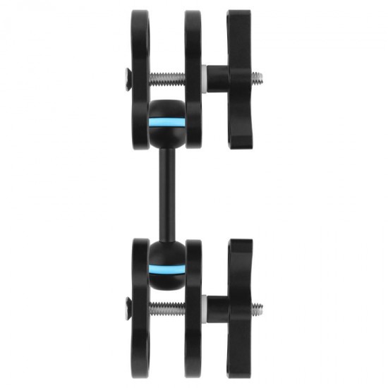 3/5/8 inch Double Ball Diving Flashlight Extend Bracket Arm Butterfly Hole Clamp Mounting Support 3/5/8 inch Double Ball Diving Flashlight Extend Bracket Arm Butterfly Hole Clamp Mounting Support