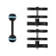 3/5/8 inch Double Ball Diving Flashlight Extend Bracket Arm Butterfly Hole Clamp Mounting Support 3/5/8 inch Double Ball Diving Flashlight Extend Bracket Arm Butterfly Hole Clamp Mounting Support