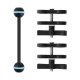 3/5/8 inch Double Ball Diving Flashlight Extend Bracket Arm Butterfly Hole Clamp Mounting Support 3/5/8 inch Double Ball Diving Flashlight Extend Bracket Arm Butterfly Hole Clamp Mounting Support