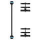 3/5/8 inch Double Ball Diving Flashlight Extend Bracket Arm Butterfly Hole Clamp Mounting Support 3/5/8 inch Double Ball Diving Flashlight Extend Bracket Arm Butterfly Hole Clamp Mounting Support