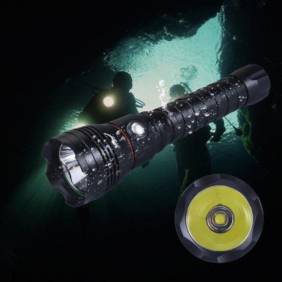 A28 XHP70.2 LED 4000LM 4 Modes 100m Underwater Outdoor Portable LED Diving Flashlight 18650 Battery