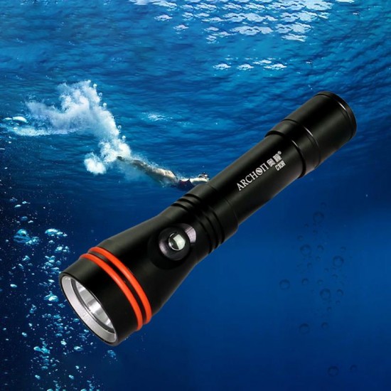 C10R 1200 Lumen Underwater Dive Flashlight USB Rechargeable Diving Light