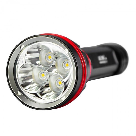 WY08 4x XP-L 4000LM 3Modes 100 Meters Underwater Dive Light LED Flashlight 26650