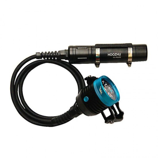HU33 Underwater 100m 4x LEDs 4000LM 3Modes Diving Light Dive Flashlight Suit