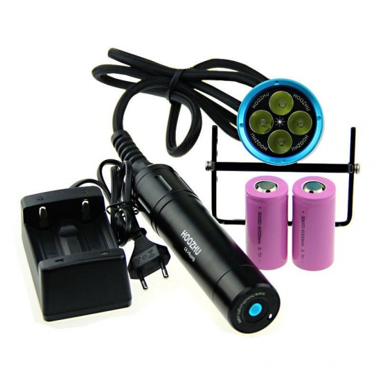 HU33 Underwater 100m 4x LEDs 4000LM 3Modes Diving Light Dive Flashlight Suit HU33 Underwater 100m 4x LEDs 4000LM 3Modes Diving Light Dive Flashlight Suit