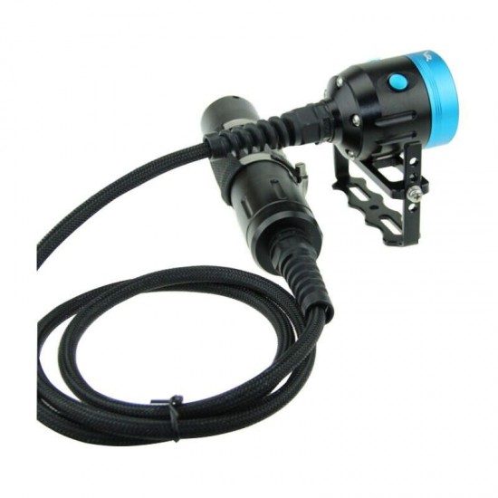 HV33 Underwater 120m 10x LEDs 4000LM Dual Swicth 2Group Modes UV Diving Light Dive Flashlight