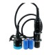 HV33 Underwater 120m 10x LEDs 4000LM Dual Swicth 2Group Modes UV Diving Light Dive Flashlight