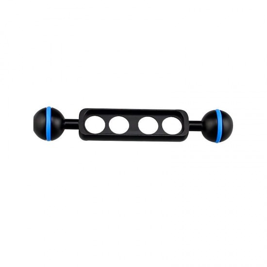 S05 Φ25.4 5inch Double Ball Head Connecting Bracket Support for Diving Light Diving Camera Flashlight Arm