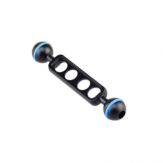 S05 Φ25.4 5inch Double Ball Head Connecting Bracket Support for Diving Light Diving Camera Flashlight Arm