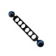 S07 Φ25.4 7inch Double Ball Head Bracket Support for Diving Light Diving Camera Flashlight Arm