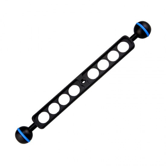 S09 Φ25.4 9inch Double Ball Head Connecting Bracket Support for Diving Flashlight Diving Camer