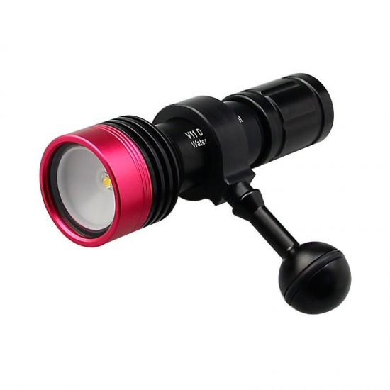 V11 Underwater 100m U2 3Modes Diving Light Dive Flashlight Suit with 18650 & Charger & Bracket