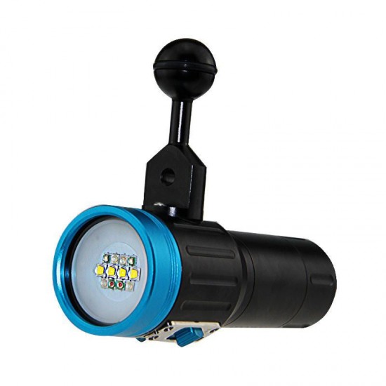 V13 Underwater 100m 12x LED Bulbs 2600LM Dual Swicth 2-group Modes UV Diving Light Dive Flashlight Suit with 32650 & Charger &Bracket V13 Underwater 100m 12x LED Bulbs 2600LM Dual Swicth 2-group Modes UV Diving Light Dive Flashlight Suit with 32650 & Charger &Bracket