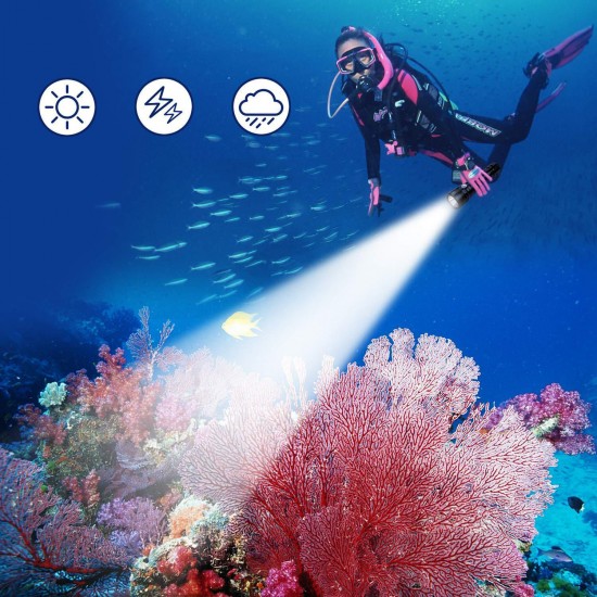 WK20S XHP35 5000-5500K 2000 Lumens Underwater150m/164yard Diving Ligh WK20S XHP35 5000-5500K 2000 Lumens Underwater150m/164yard Diving Ligh