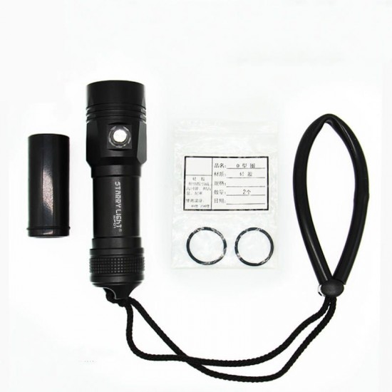 DL02 Underwater 100m 900LM 3Modes Power Indicator Portable Dive Flashlight Camera Fill Light