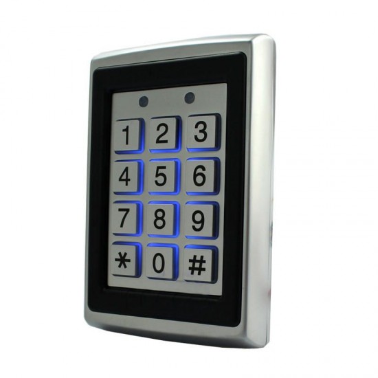 125Khz EM ID Metal Case Gate Opener Door Lock RFID Reader Access Control Keypad with Back Light