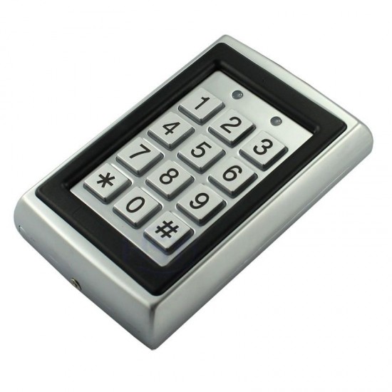 125Khz EM ID Metal Case Gate Opener Door Lock RFID Reader Access Control Keypad with Back Light